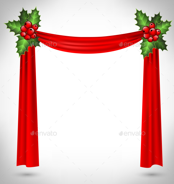 GraphicRiver Holly with Red Curtains 9589060 GraphicRiver Holly with Red Curtains 9589060