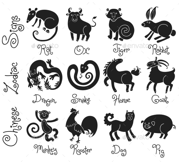 GraphicRiver Chinese Zodiac Signs 9589128 GraphicRiver Chinese Zodiac Signs 9589128
