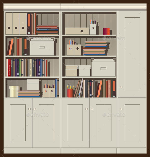 GraphicRiver Bookcase 9589311 GraphicRiver Bookcase 9589311