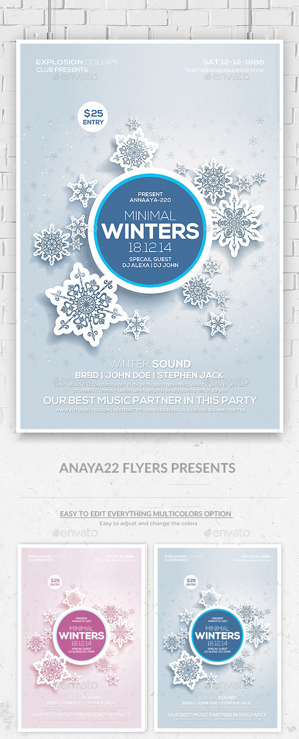 GraphicRiver Winter Sound Party Flyer Template 9589421 GraphicRiver Winter Sound Party Flyer Template 9589421