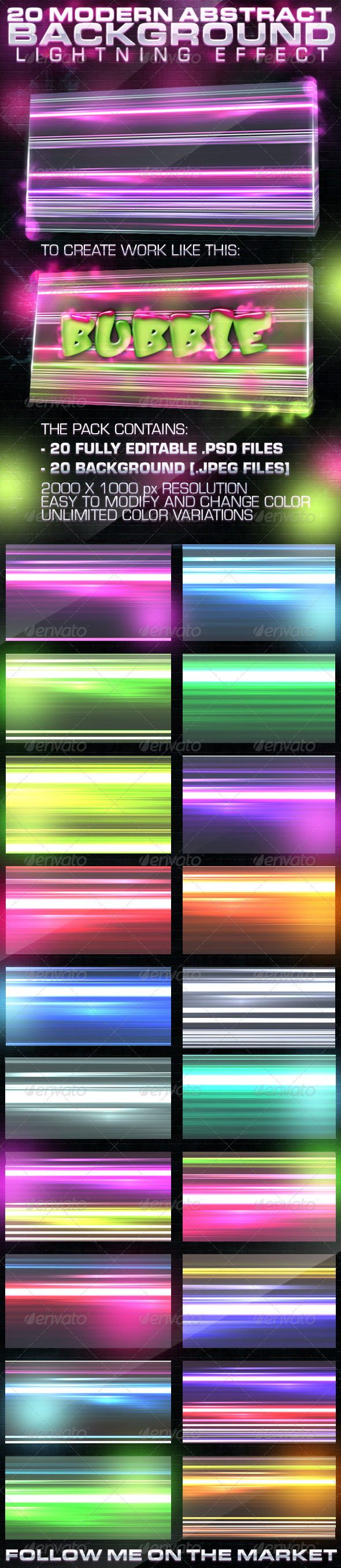 20 Abstract Background Lightning Effect - Abstract Backgrounds