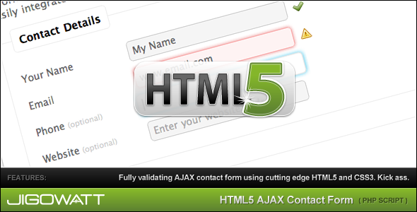 HTML 5 AJAX Contact Form HTML 5 AJAX Contact Form