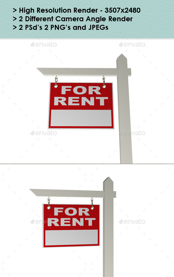 GraphicRiver Real Estate Rent Sign 9591216 GraphicRiver Real Estate Rent Sign 9591216