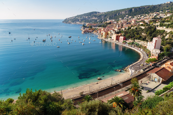 Panoramic view of Cote d'Azur near the town of Villefranche-sur- (Misc) Photo Download