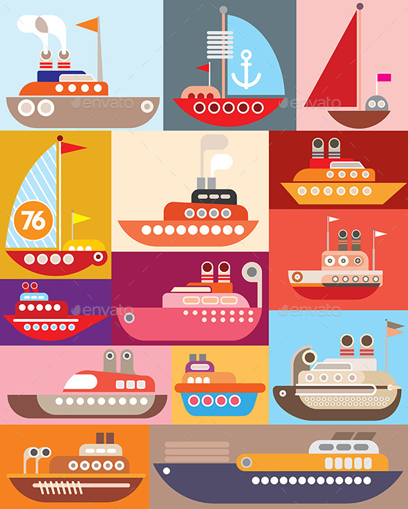 GraphicRiver Ships and Boats 9592136 GraphicRiver Ships and Boats 9592136