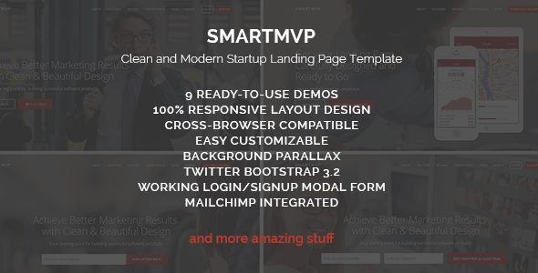 SmartMvp Startup Landing Page Template SmartMvp Startup Landing Page Template