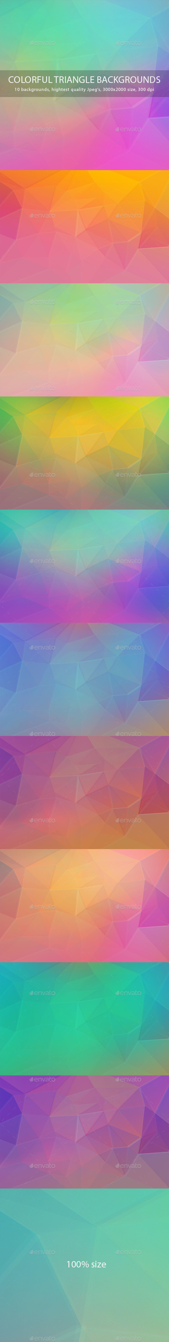 Colorful Triangle Backgrounds Colorful Triangle Backgrounds
