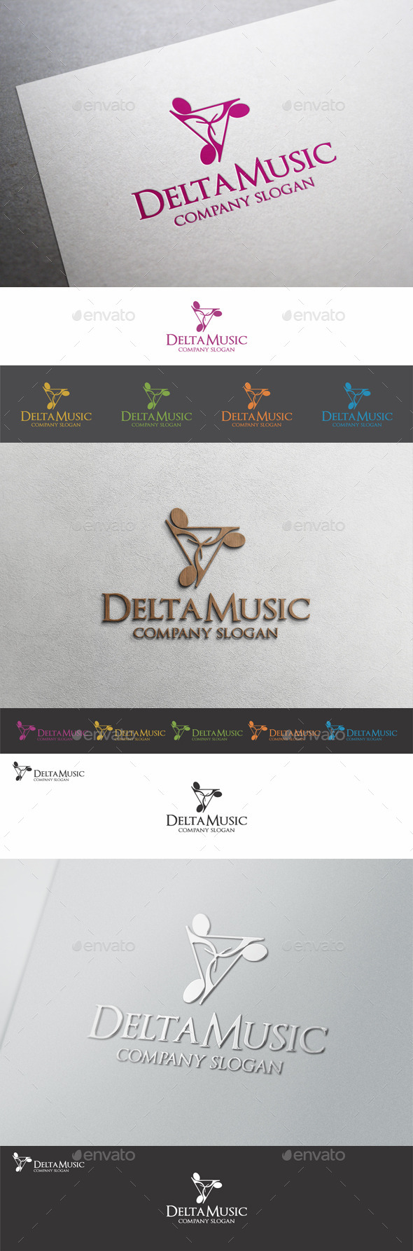 Delta Music Logo Template - Symbols Logo Templates