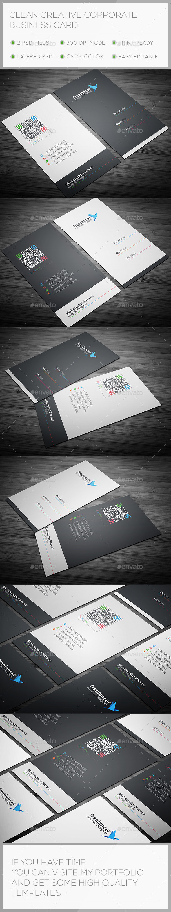 GraphicRiver Clean & Creative Business Card 9595304 GraphicRiver Clean & Creative Business Card 9595304