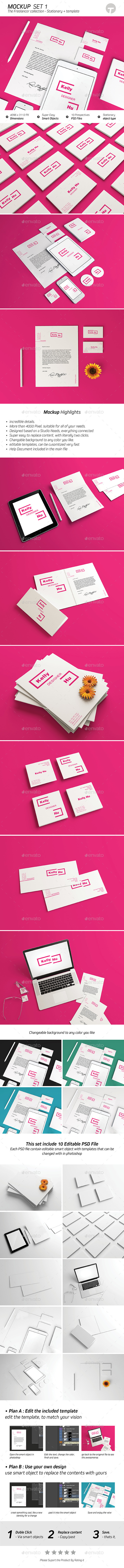 GraphicRiver Stationary Mockup Freelancer Collection Set 1 9596367 GraphicRiver Stationary Mockup Freelancer Collection Set 1 9596367