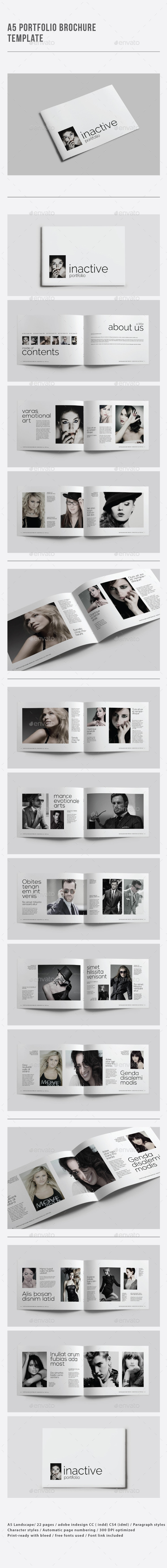 A5 Portfolio Brochure Template A5 Portfolio Brochure Template