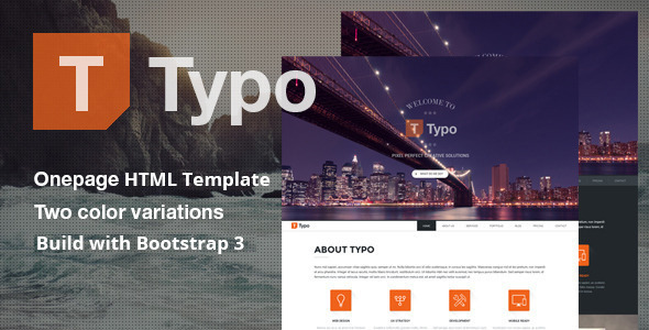 Typo - One Page HTML5 Template