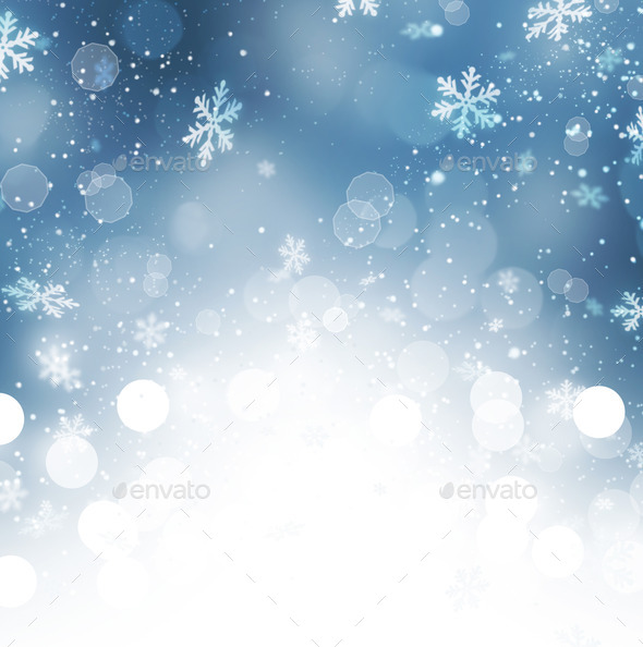 Christmas Background. Winter Holiday Snow Background
