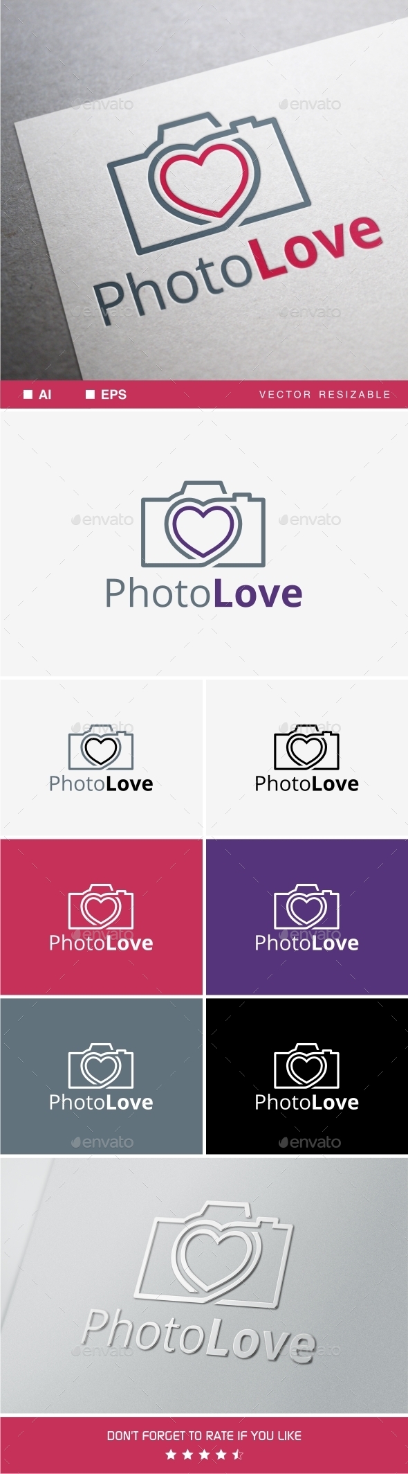 GraphicRiver Photo Love Logo 9597549 GraphicRiver Photo Love Logo 9597549