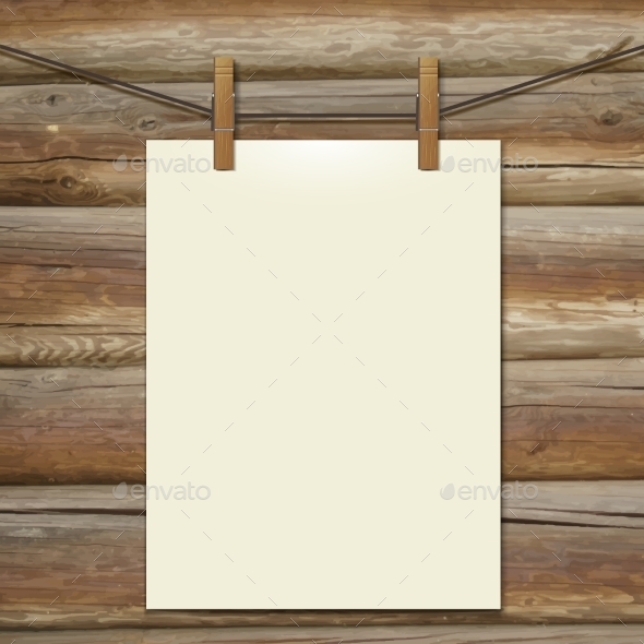 GraphicRiver Template with Clothespins 9597671 GraphicRiver Template with Clothespins 9597671