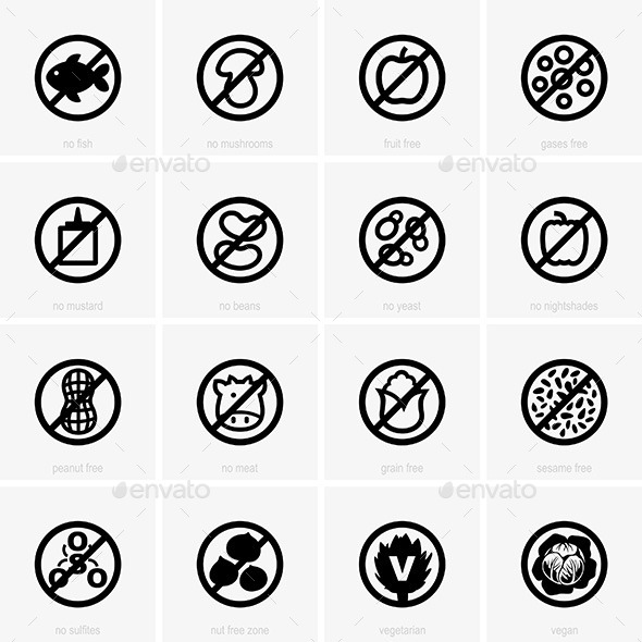 GraphicRiver Allergen Free Icons 9598263 GraphicRiver Allergen Free Icons 9598263
