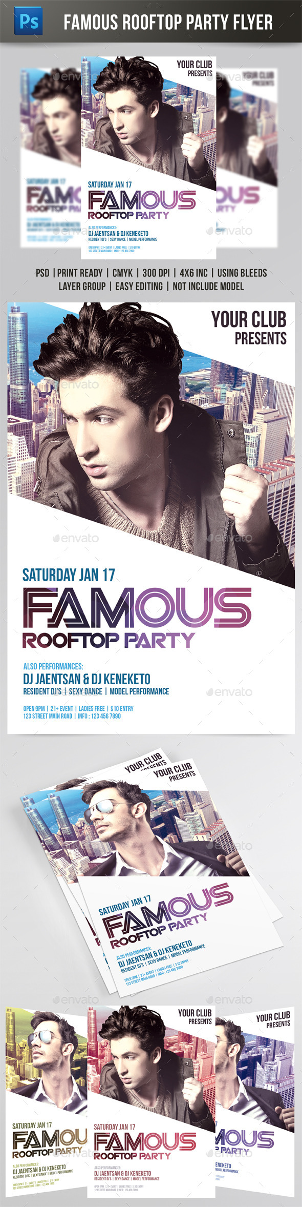 GraphicRiver Famous Rooftop Party Flyer 9598395 GraphicRiver Famous Rooftop Party Flyer 9598395