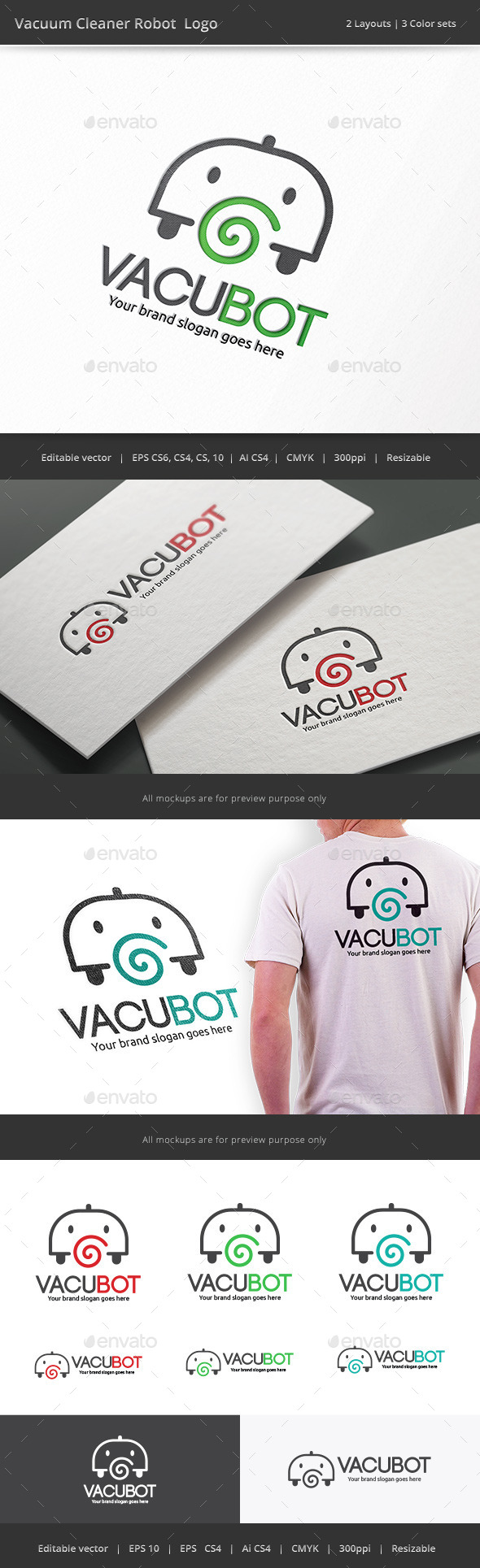 GraphicRiver Vacuum Cleaner Robot Logo 9598449 GraphicRiver Vacuum Cleaner Robot Logo 9598449