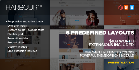 harbour - responsive magento theme 