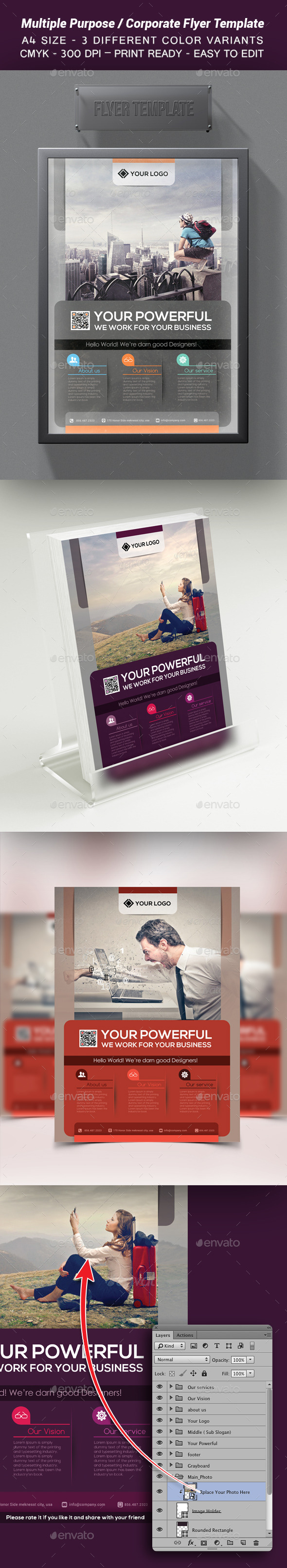 GraphicRiver Multiple Purpose Corporate Flyer Template 9600163 GraphicRiver Multiple Purpose Corporate Flyer Template 9600163