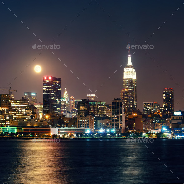 Moon Rise Manhattan (Misc) Photo Download