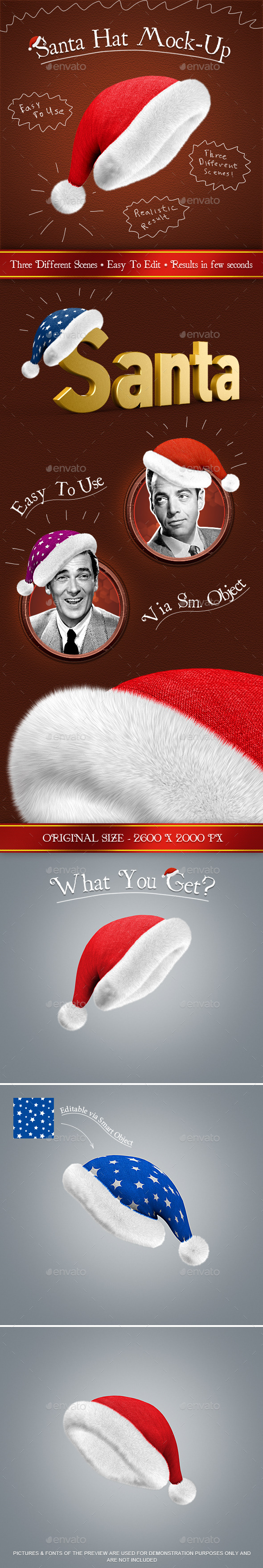 Download Stock Graphic - GraphicRiver Santa Hat Mock-Up 9601292 ...