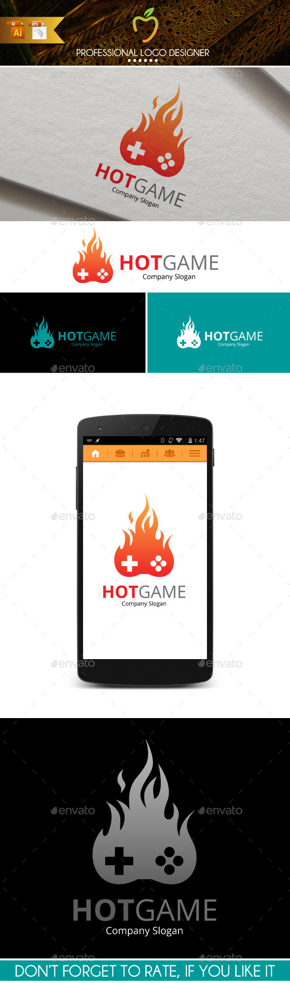 GraphicRiver Hot Game Logo 9602007 GraphicRiver Hot Game Logo 9602007