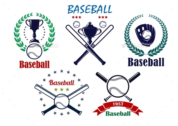 GraphicRiver Baseball Sporting Emblems and Symbols 9602131 GraphicRiver Baseball Sporting Emblems and Symbols 9602131