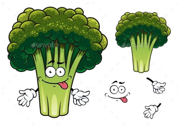 GraphicRiver Cartoon Broccoli Character 9602192 GraphicRiver Cartoon Broccoli Character 9602192
