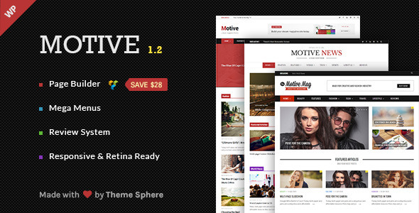 Motive - Magazine, News, Blog WordPress Theme - News / Editorial Blog / Magazine