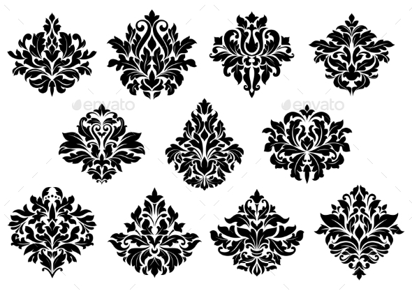GraphicRiver Damask Floral Design Elements 9602253 GraphicRiver Damask Floral Design Elements 9602253