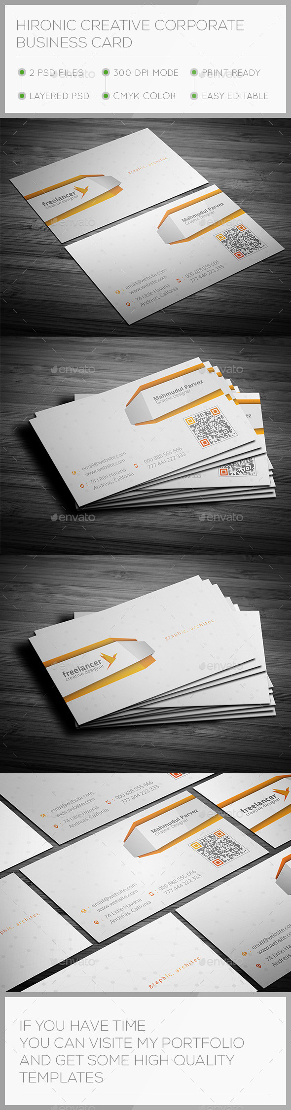 GraphicRiver Hironic Creative Business Card 9603247 GraphicRiver Hironic Creative Business Card 9603247