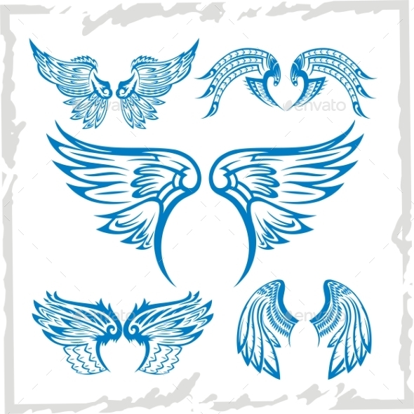 GraphicRiver Wings Set Vinyl-Ready Illustration 9603956 GraphicRiver Wings Set Vinyl-Ready Illustration 9603956