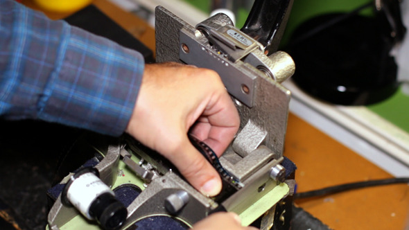 Film Technician Cutting 35mm Film Film Technician Cutting 35mm Film