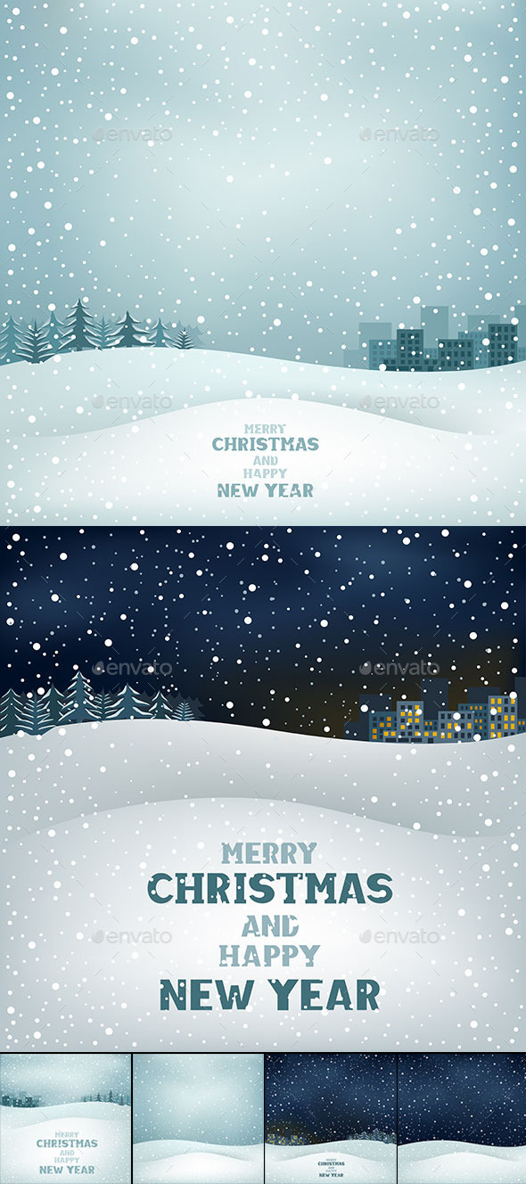 GraphicRiver Christmas Winter Landscape Background 9605572 GraphicRiver Christmas Winter Landscape Background 9605572
