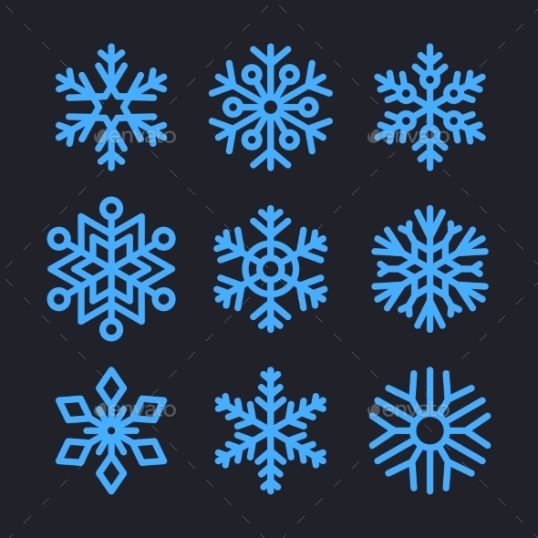 GraphicRiver Snowflakes Set for Christmas Winter Design 9606778 GraphicRiver Snowflakes Set for Christmas Winter Design 9606778