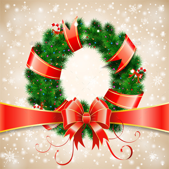 GraphicRiver Christmas Wreath 9607832 GraphicRiver Christmas Wreath 9607832