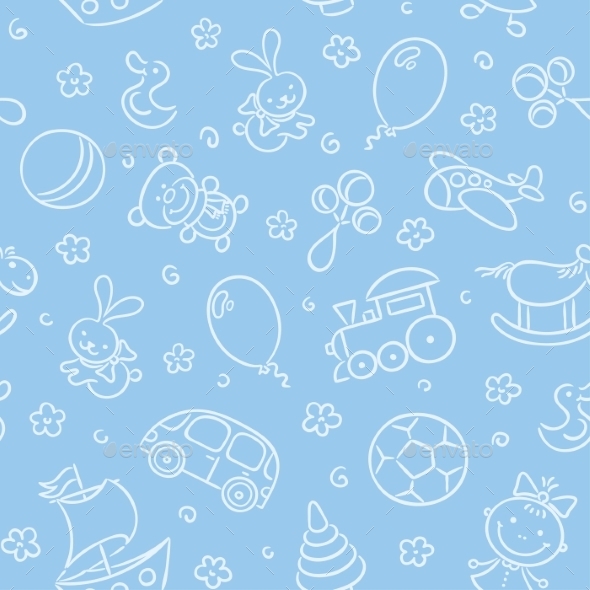Seamless Pattern with Toys (Patterns)