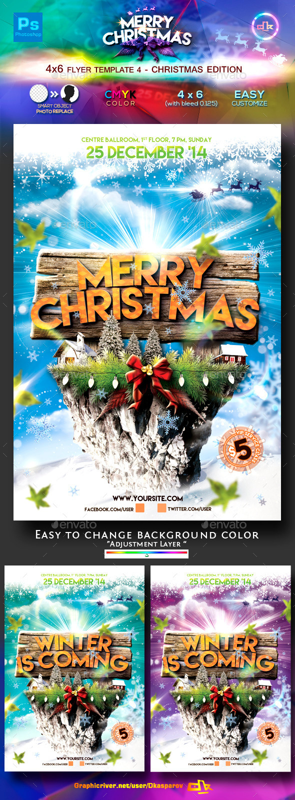 GraphicRiver Christmas Flyer Template 5 4x6 9551902 GraphicRiver Christmas Flyer Template 5 4x6 9551902