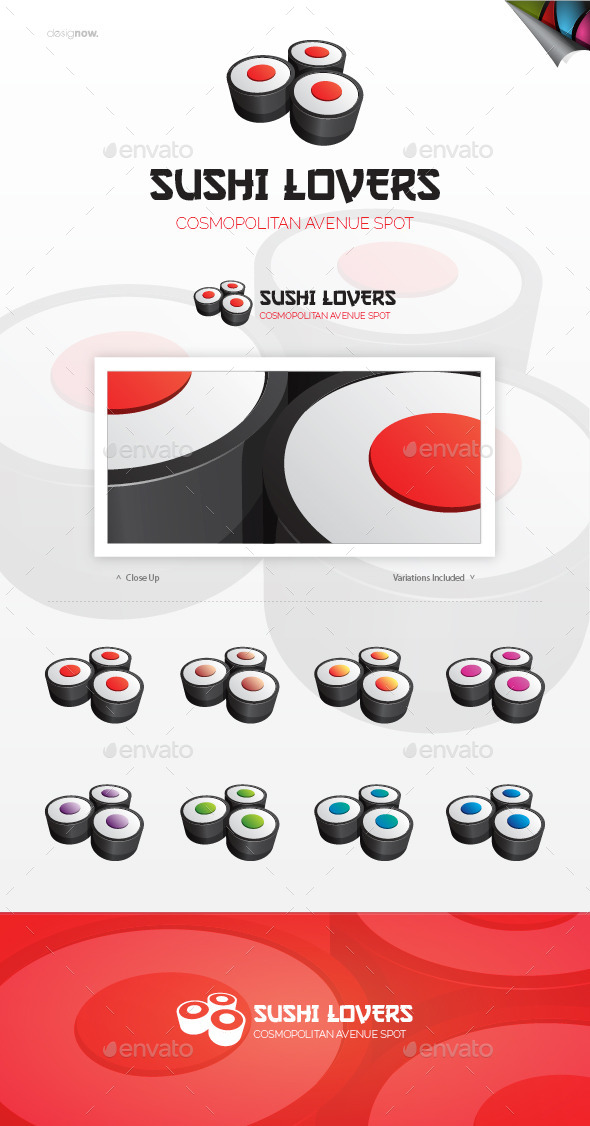 GraphicRiver Sushi Lovers Logo 9608933 GraphicRiver Sushi Lovers Logo 9608933