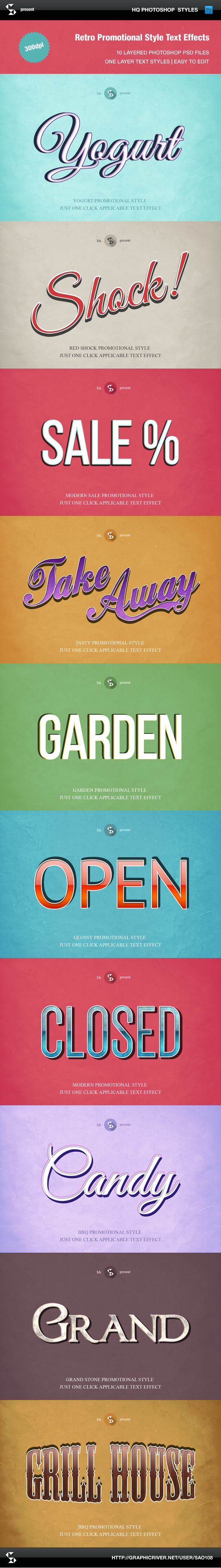 GraphicRiver Retro Style Promotional Text Effects 9609033 GraphicRiver Retro Style Promotional Text Effects 9609033