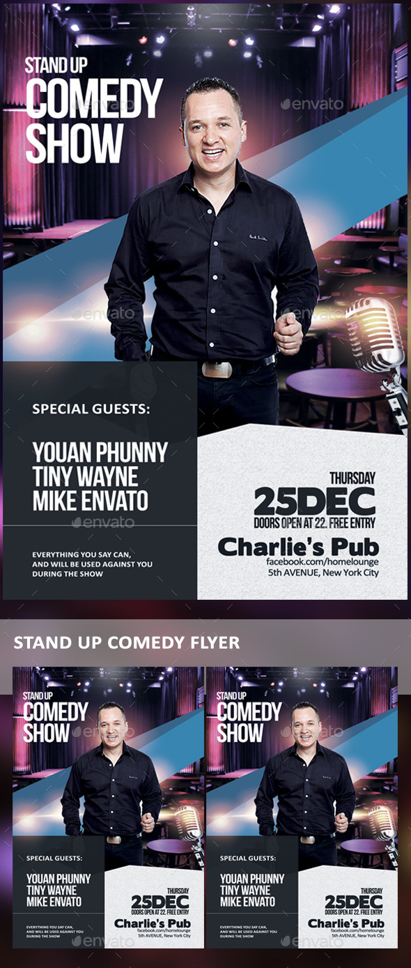 GraphicRiver Stand Up Comedy Flyer 9609449 GraphicRiver Stand Up Comedy Flyer 9609449