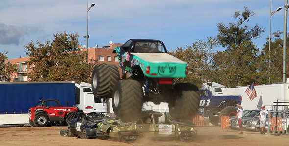 Monstertruck Crushing Cars Monstertruck Crushing Cars