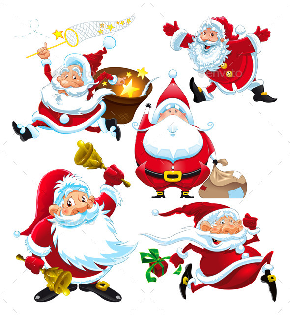GraphicRiver Set of Santa Claus 9609955 GraphicRiver Set of Santa Claus 9609955