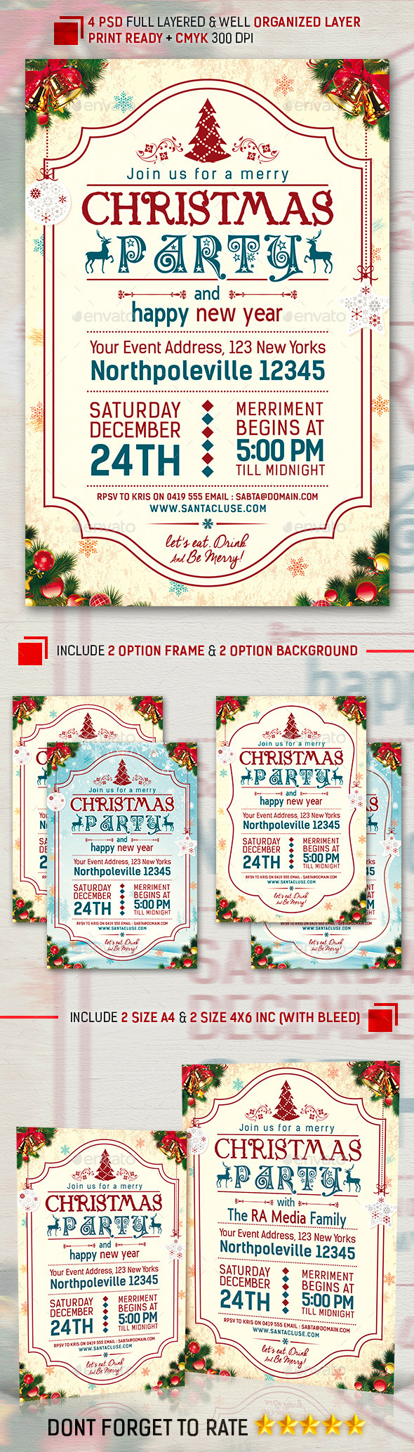GraphicRiver Christmas Party Flyer & Invitation 9538914 GraphicRiver Christmas Party Flyer & Invitation 9538914
