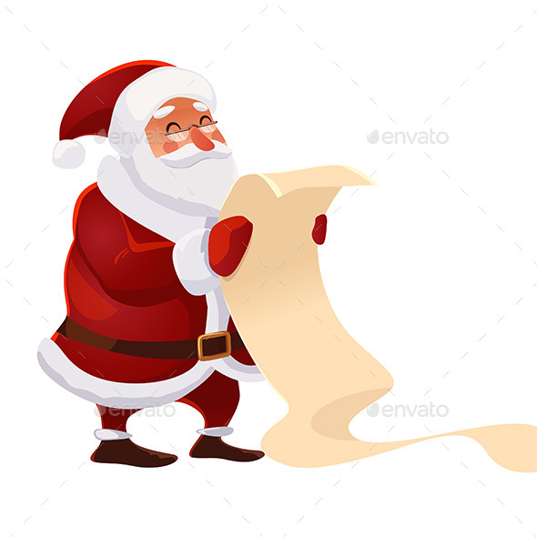 GraphicRiver Santa Claus with Wish List 9610725 GraphicRiver Santa Claus with Wish List 9610725