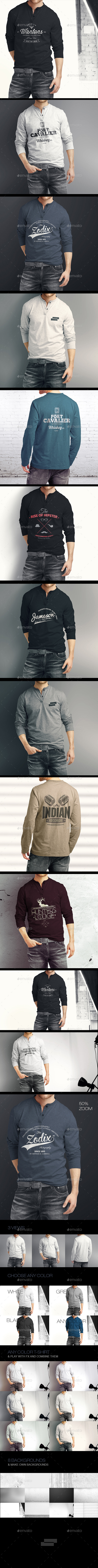 GraphicRiver Man Longsleeve Shirt Mock-up 9610861 GraphicRiver Man Longsleeve Shirt Mock-up 9610861