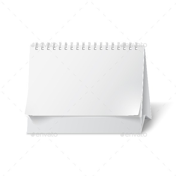 Blank Paper Desk Calendar