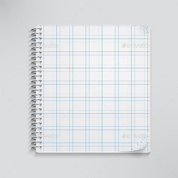 Realistic Spiral Notebook Realistic Spiral Notebook