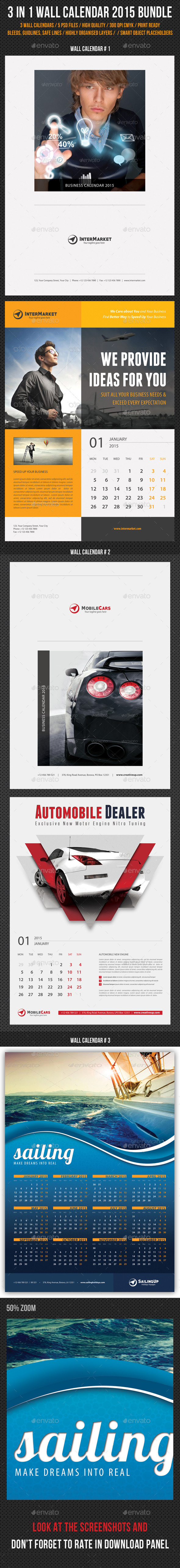 GraphicRiver 3 in 1 Wall Calendar 2015 Bundle V07 9611679 GraphicRiver 3 in 1 Wall Calendar 2015 Bundle V07 9611679